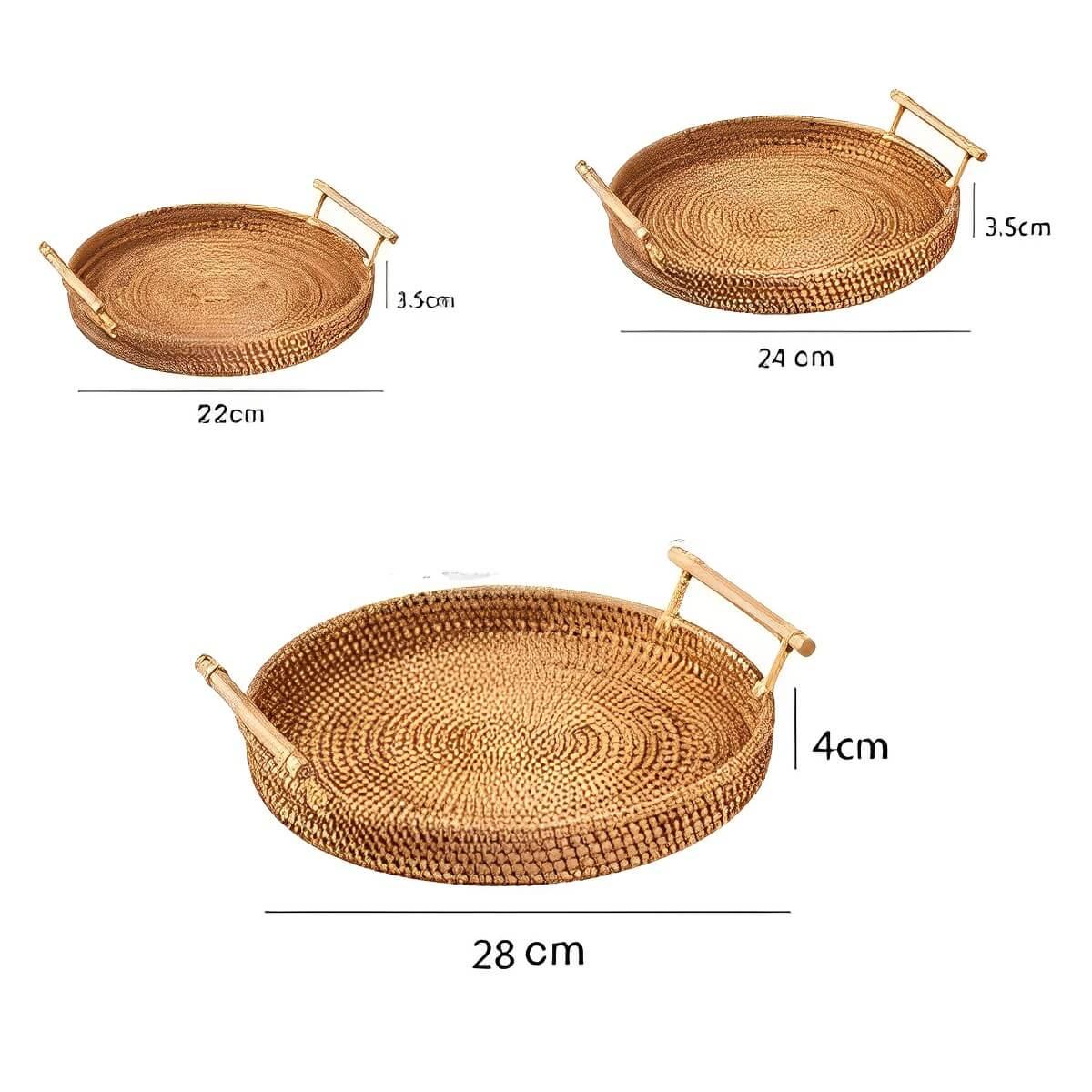 Bandeja Artesanal em Rattan Dhaka.