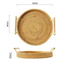 Bandeja Artesanal em  Rattan Dhaka.