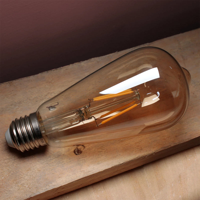 Kit 5 Lâmpadas LED Vintage Gold.