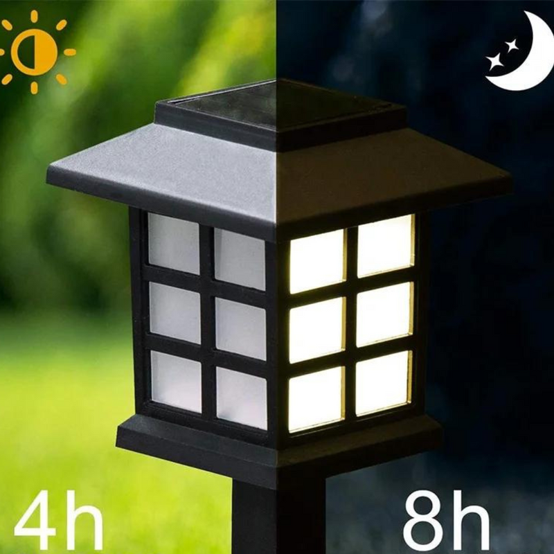 Lâmpada Oriental Solar Led Impermeável para Jardim