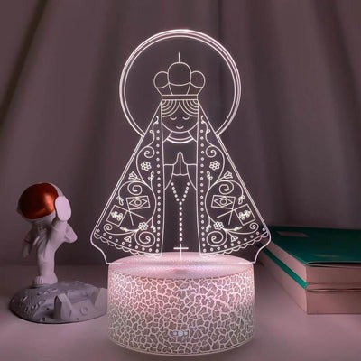 Luminária de Decoração 3D Nossa Senhora 16 Cores