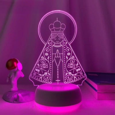 Luminária de Decoração 3D Nossa Senhora 16 Cores