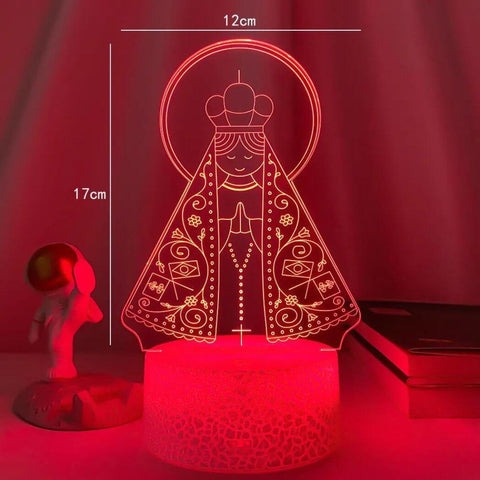 Luminária de Decoração 3D Nossa Senhora 16 Cores