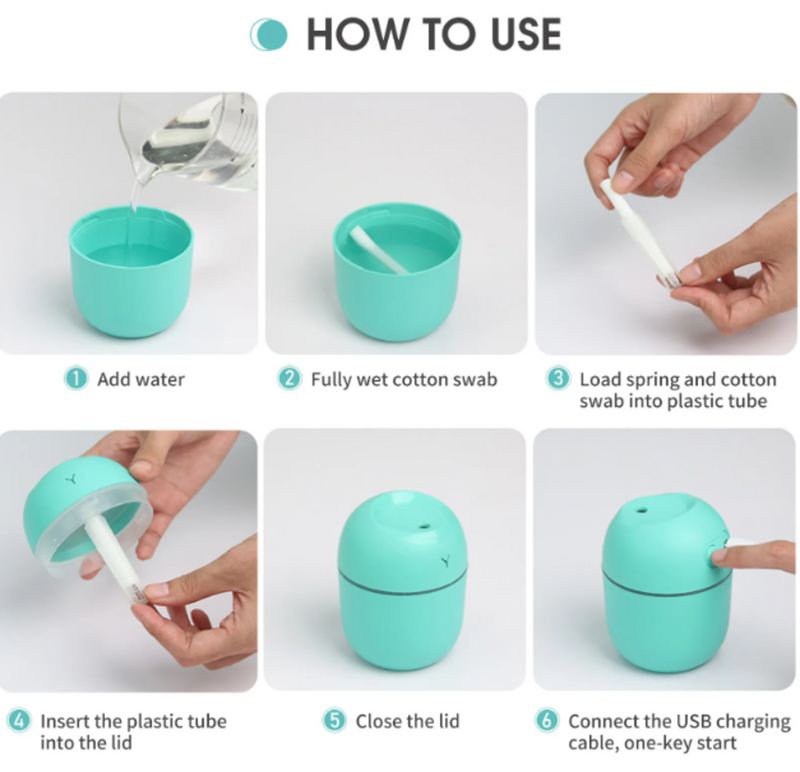 Umidificador portátil.