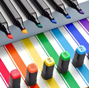 kit canetinha ponta dupla 36 cores.