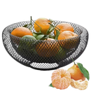 Fruteira De Mesa Aramado Preto Cesto De Frutas Minimalista