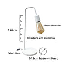 Luminária de Mesa Industrial.