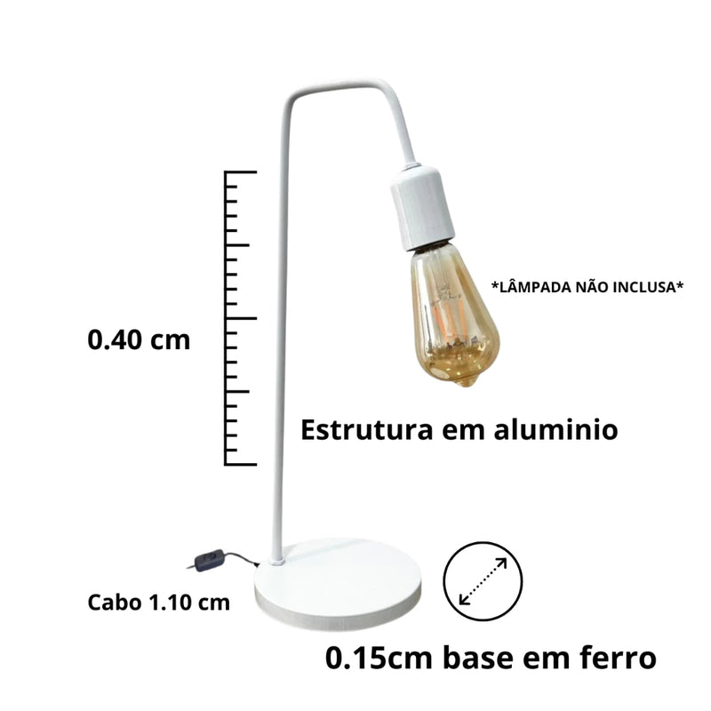 Luminária de Mesa Industrial.