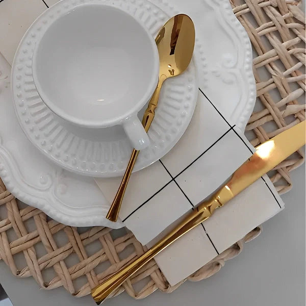 Jogo de Talheres Europeu de 30 Peças Roma .