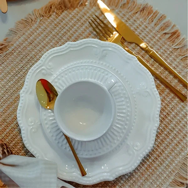 Jogo de Talheres Europeu de 30 Peças Roma .