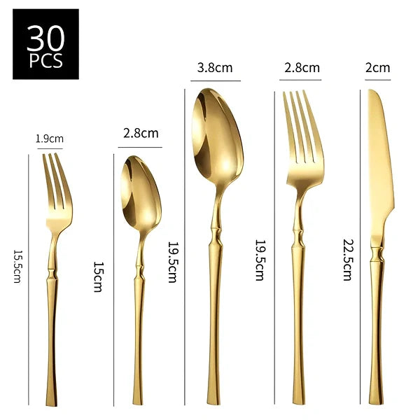 Jogo de Talheres Europeu de 30 Peças Roma .