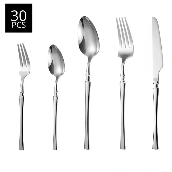 Jogo de Talheres Europeu de 30 Peças Roma .